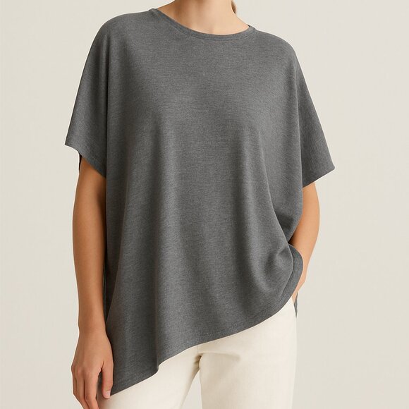 COS Grey Asymmetrical Dolman Sleeve Size large NWT - Picture 1 of 7